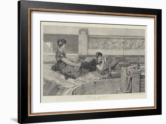 Love in Idleness-Sir Lawrence Alma-Tadema-Framed Giclee Print