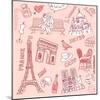 Love in Paris Doodles-Alisa Foytik-Mounted Art Print