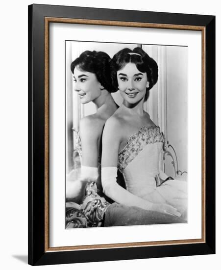 Love in the Afternoon, Audrey Hepburn, 1957, Reflection-null-Framed Premium Photographic Print