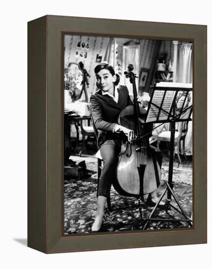 Love in the Afternoon, Audrey Hepburn, 1957-null-Framed Stretched Canvas