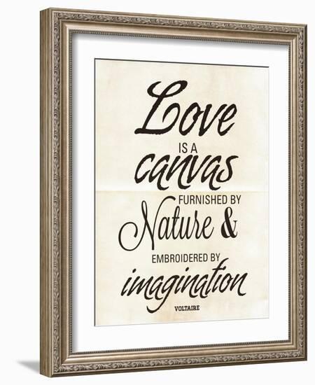 Love is a Canvas-Addie Marie-Framed Art Print