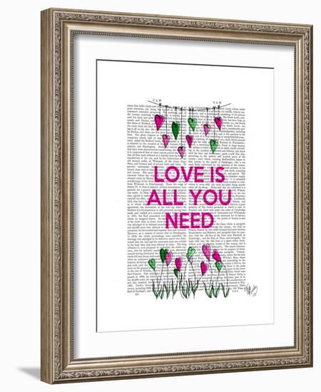 Love Is All You Need Illustration-Fab Funky-Framed Premium Giclee Print