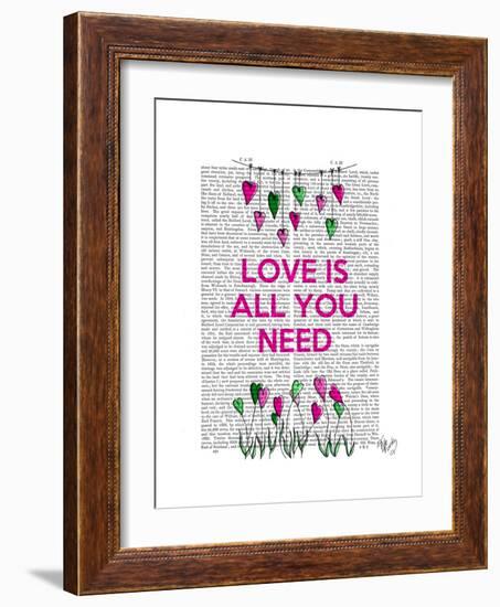 Love Is All You Need Illustration-Fab Funky-Framed Premium Giclee Print