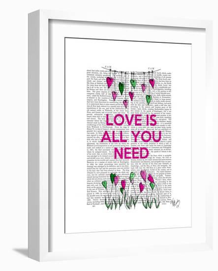 Love Is All You Need Illustration-Fab Funky-Framed Premium Giclee Print