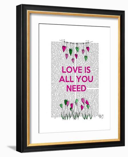 Love Is All You Need Illustration-Fab Funky-Framed Premium Giclee Print