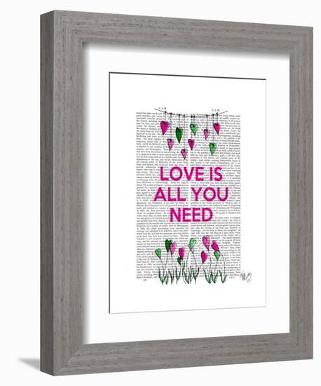 Love Is All You Need Illustration-Fab Funky-Framed Art Print