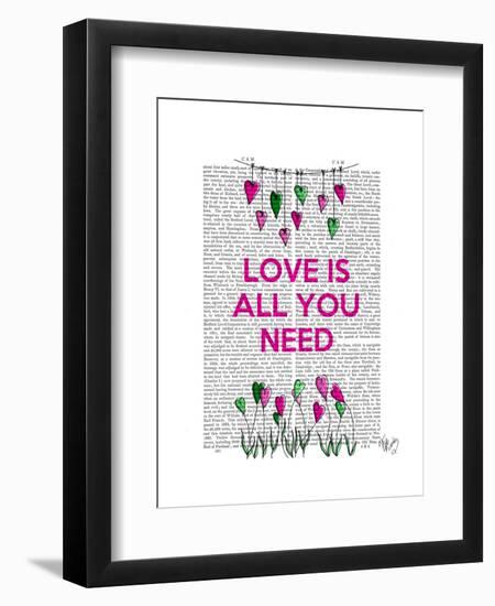 Love Is All You Need Illustration-Fab Funky-Framed Art Print