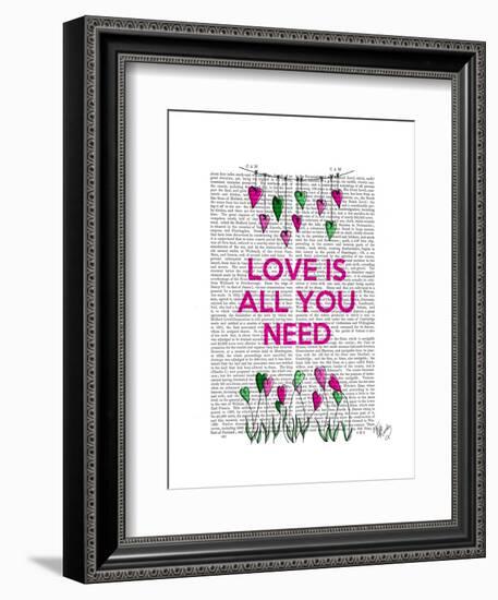 Love Is All You Need Illustration-Fab Funky-Framed Art Print