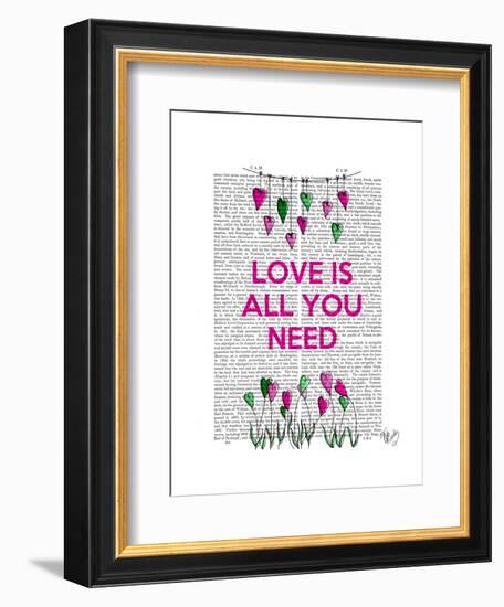 Love Is All You Need Illustration-Fab Funky-Framed Art Print