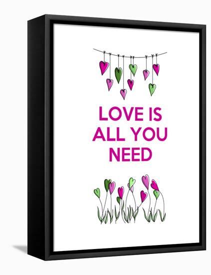 Love is all You Need-Fab Funky-Framed Stretched Canvas