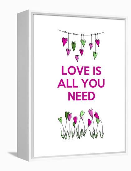 Love is all You Need-Fab Funky-Framed Stretched Canvas