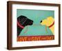 Love Is Black Yellow-Stephen Huneck-Framed Giclee Print