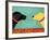 Love Is Black Yellow-Stephen Huneck-Framed Giclee Print