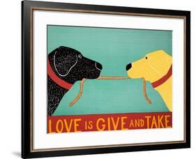Love Is Black Yellow-Stephen Huneck-Framed Giclee Print