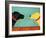 Love Is Black Yellow-Stephen Huneck-Framed Giclee Print