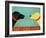 Love Is Black Yellow-Stephen Huneck-Framed Giclee Print