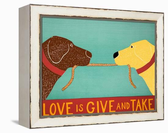 Love Is Chocolate Yellow-Stephen Huneck-Framed Premier Image Canvas