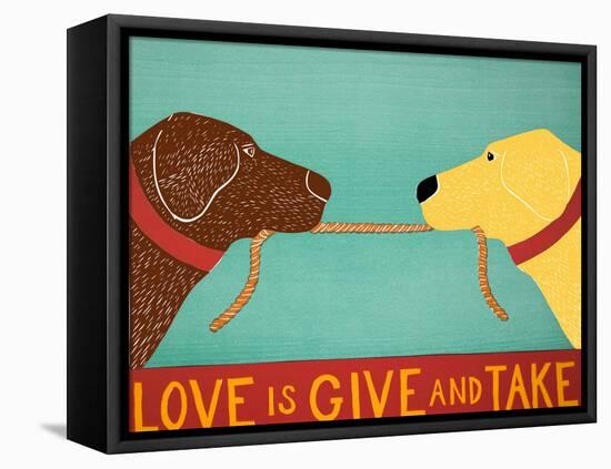Love Is Chocolate Yellow-Stephen Huneck-Framed Premier Image Canvas