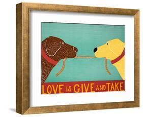 Love Is Chocolate Yellow-Stephen Huneck-Framed Giclee Print