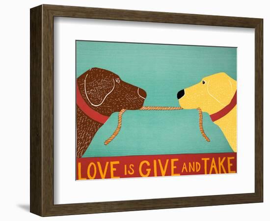 Love Is Chocolate Yellow-Stephen Huneck-Framed Giclee Print