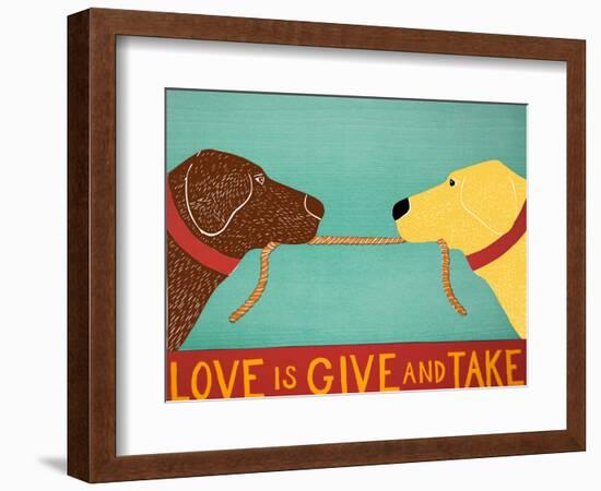 Love Is Chocolate Yellow-Stephen Huneck-Framed Giclee Print