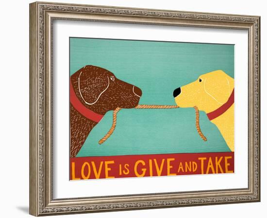 Love Is Chocolate Yellow-Stephen Huneck-Framed Giclee Print