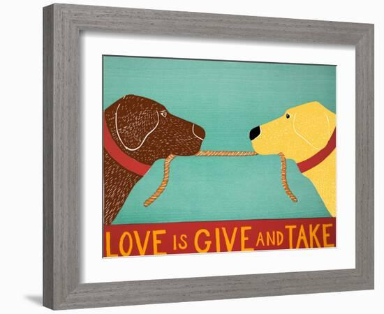 Love Is Chocolate Yellow-Stephen Huneck-Framed Giclee Print