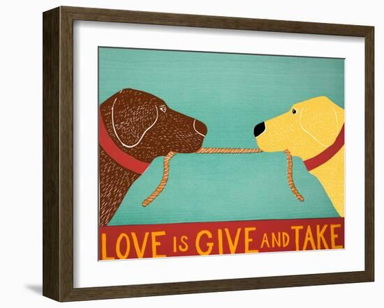 Love Is Chocolate Yellow-Stephen Huneck-Framed Giclee Print