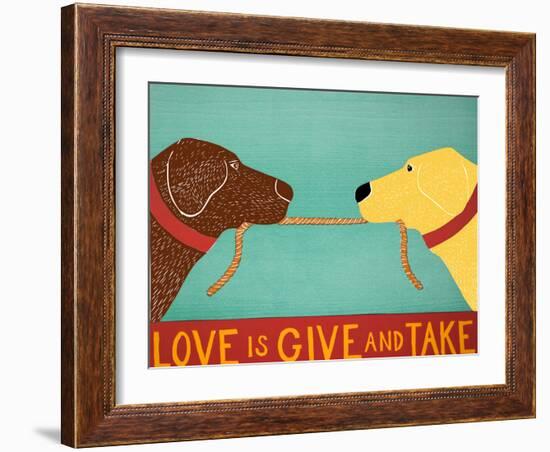 Love Is Chocolate Yellow-Stephen Huneck-Framed Giclee Print