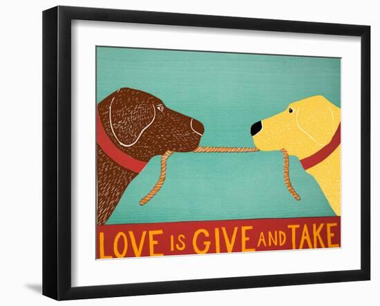 Love Is Chocolate Yellow-Stephen Huneck-Framed Giclee Print