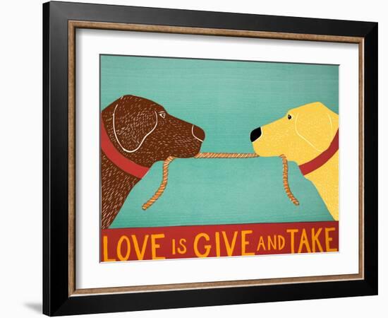 Love Is Chocolate Yellow-Stephen Huneck-Framed Giclee Print