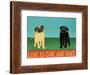 Love Is Give And Take Black And Tan Pugs-Stephen Huneck-Framed Giclee Print