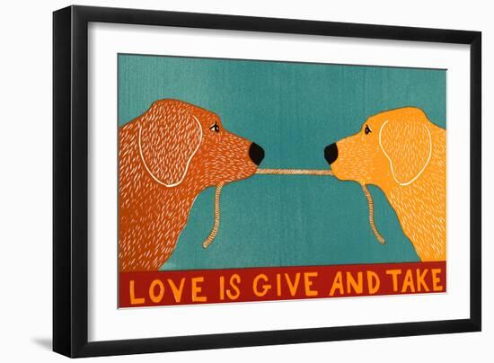 Love Is Gold Red Goldens-Stephen Huneck-Framed Giclee Print