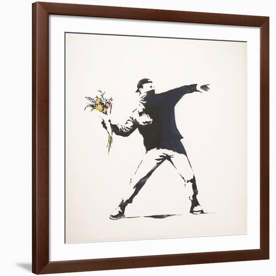 Love Is in the Air-Banksy-Framed Giclee Print