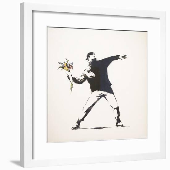 Love Is in the Air-Banksy-Framed Premium Giclee Print