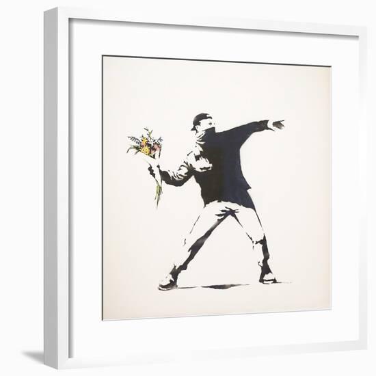 Love Is in the Air-Banksy-Framed Premium Giclee Print