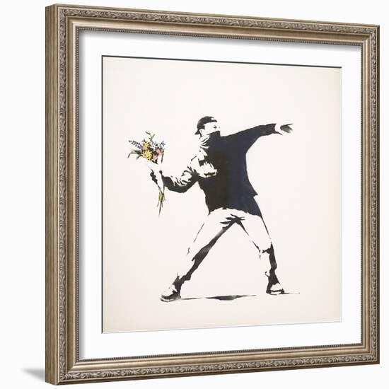 Love Is in the Air-Banksy-Framed Premium Giclee Print