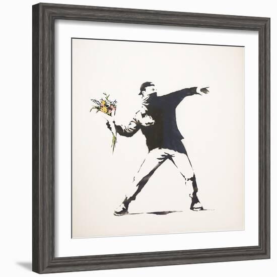 Love Is in the Air-Banksy-Framed Premium Giclee Print