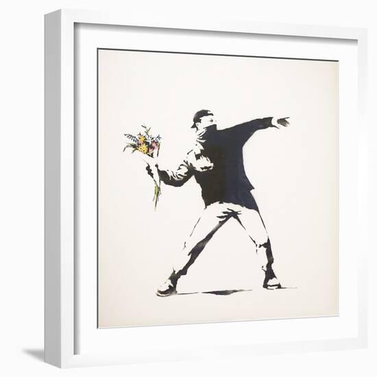 Love Is in the Air-Banksy-Framed Premium Giclee Print