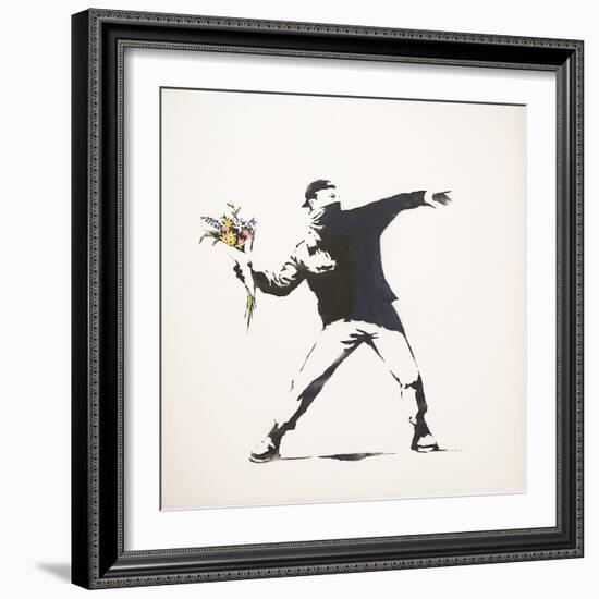 Love Is in the Air-Banksy-Framed Premium Giclee Print