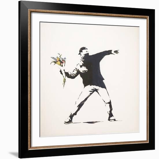 Love Is in the Air-Banksy-Framed Giclee Print