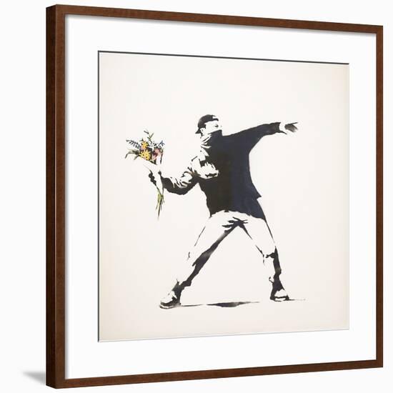 Love Is in the Air-Banksy-Framed Giclee Print