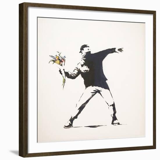 Love Is in the Air-Banksy-Framed Giclee Print