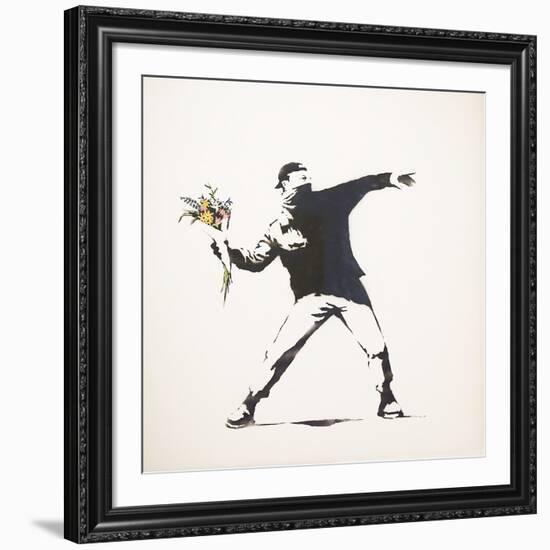 Love Is in the Air-Banksy-Framed Giclee Print