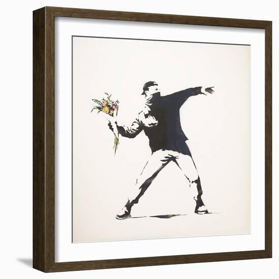 Love Is in the Air-Banksy-Framed Giclee Print