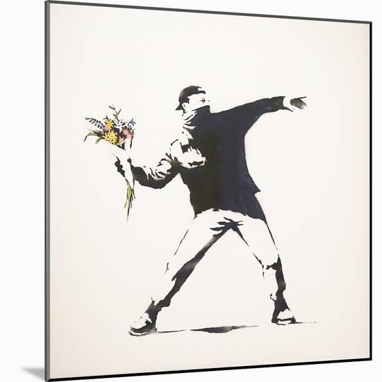 Love Is in the Air-Banksy-Mounted Giclee Print