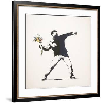 Love Is in the Air-Banksy-Framed Giclee Print