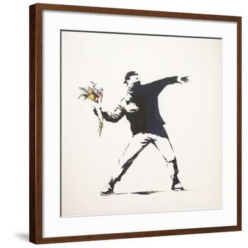 Love Is in the Air-Banksy-Framed Giclee Print
