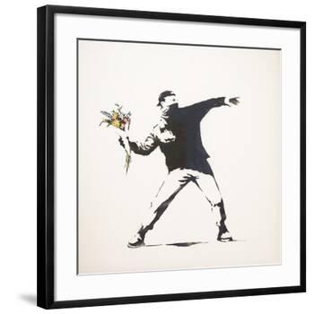 Love Is in the Air-Banksy-Framed Giclee Print