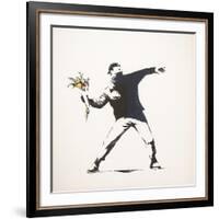 Love Is in the Air-Banksy-Framed Giclee Print